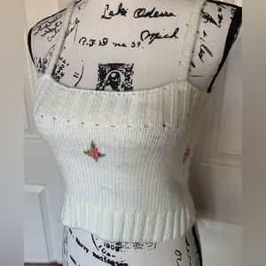 Sweet & Sinful Knit Rosebud Cropped Top